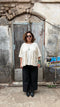 Swan Top with gathered waist detail — Beige Hours